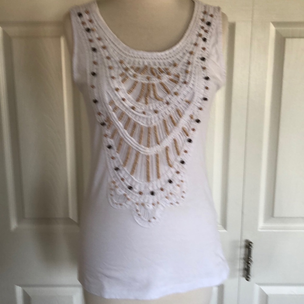 Tribal Crochet and Beaded Tank Top